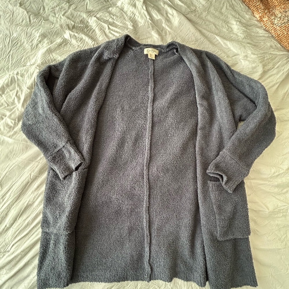 Jessica Simpson Blue Charcoal Knit Cardigan